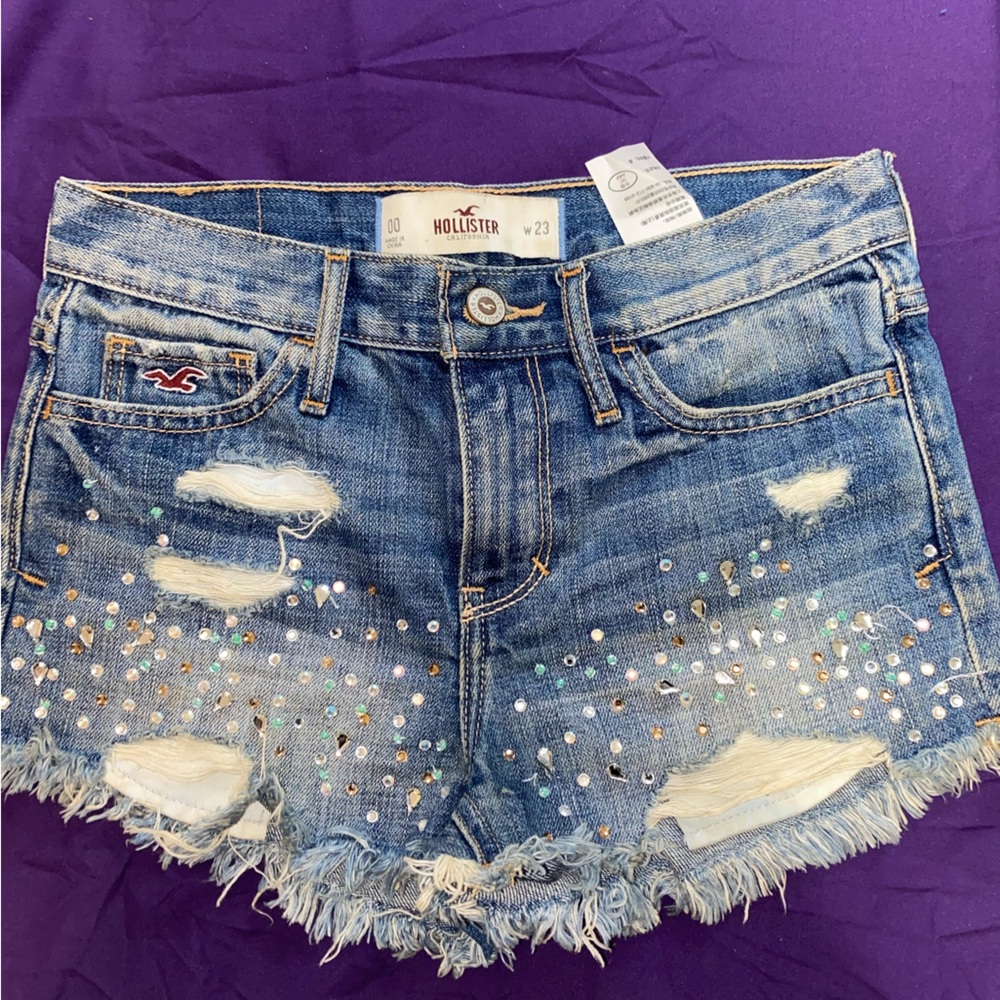 Hollister Ba-dazzled High Waisted Shorts